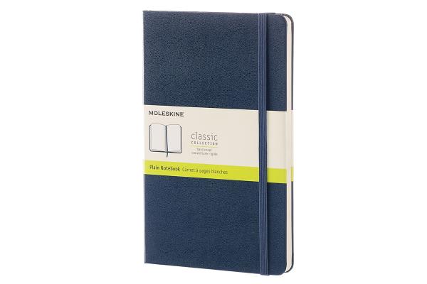 Moleskine Classic Notebook, Large, Plain, Sapphire Blue, Hard Cover (5 x 8.25) By Moleskine Cover Image