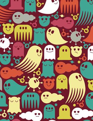 Graph Paper Notebook: Quad Ruled Graphing Paper, 200 Pages, Cute Colorful Ghosts (8.5x11) By Notebooks and Journals to Write in Cover Image