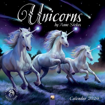 Unicorns by Anne Stokes Wall Calendar 2024 (Art Calendar) Cover Image