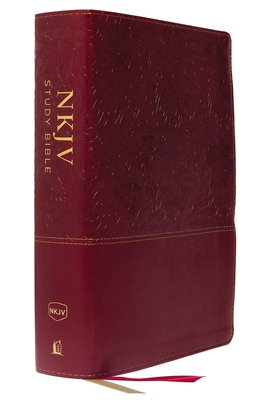NKJV Study Bible, Imitation Leather, Red, Full-Color, Red Letter Edition, Comfort Print: The Complete Resource for Studying God's Word By Thomas Nelson Cover Image
