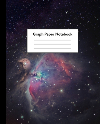 Graph Paper Notebook: 5 x 5 squares per inch, Quad Ruled - 7.5 x 9.25 - Outer Space Purple Cosmic Nebula - Math and Science Composition Note By Space Composition Notebooks Cover Image