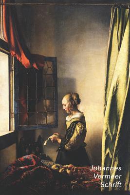 Johannes Vermeer Schrift: Brieflezend Meisje bij het Venster Artistiek Dagboek Ideaal Voor School, Studie, Recepten of Wachtwoorden Stijlvol Not Cover Image