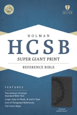 HCSB Super Giant Print Reference Bible, Charcoal LeatherTouch Cover Image