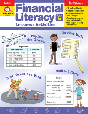 Financial Literacy Lessons and Activities, Grade 5 Teacher Resource By Evan-Moor Corporation Cover Image