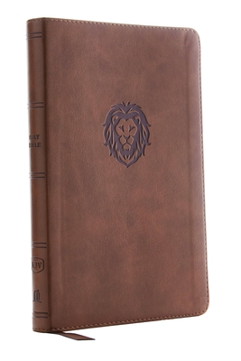 Kjv, Thinline Bible Youth Edition, Leathersoft, Brown, Red Letter Edition, Comfort Print By Thomas Nelson Cover Image