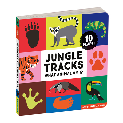 Jungle Tracks Lift-the-Flap Board Book By Mudpuppy,, Hannah Alice (Illustrator) Cover Image