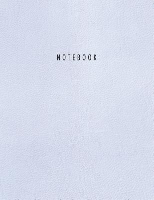 Notebook: White Leather Style Letter Size (8.5 X 11) - A4 Size 150 Legal College-Ruled Pages Cover Image