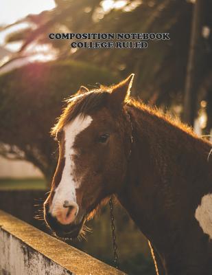 Composition Notebook College Ruled: High School, Horse , College, Animal, Nature Cover, Cute Composition Notebook, College Notebooks, Girl Boy School Cover Image