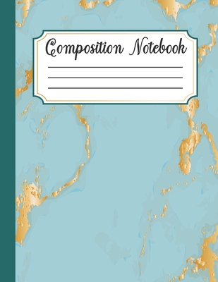 Composition Notebook: Glossy Marble Cover, Wide Ruled College Notepad 8.5 x 11 100 pages Cover Image