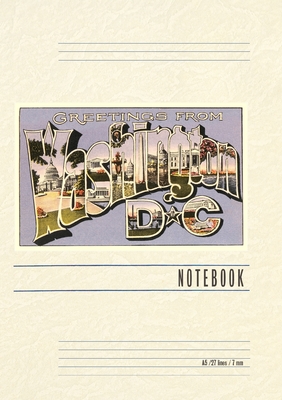 Vintage Lined Notebook Greetings from Washington, DC Cover Image