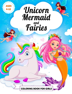 Mermaid Coloring Books For Girls: (Cute Girls, Kids Coloring Books Ages 2-4, 4-8, 9-12) [Book]
