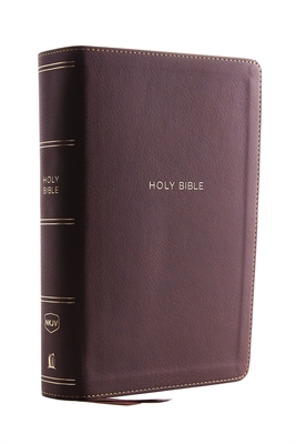 NKJV, Single-Column Reference Bible, Imitation Leather, Brown, Red Letter Edition, Comfort Print Cover Image