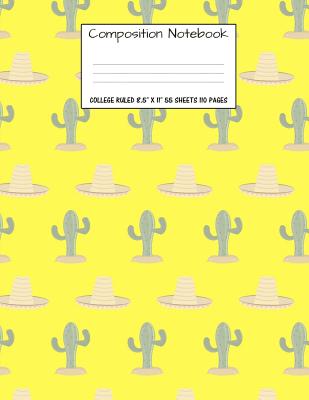 Composition Notebook: College Ruled Desert Cactus Cute Composition Notebook, Girl Boy School Notebook, College Notebooks, Composition Book, By Majestical Notebook Cover Image