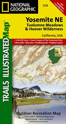 Yosemite Ne: Tuolumne Meadows and Hoover Wilderness (National Geographic Trails Illustrated Map #308) Cover Image