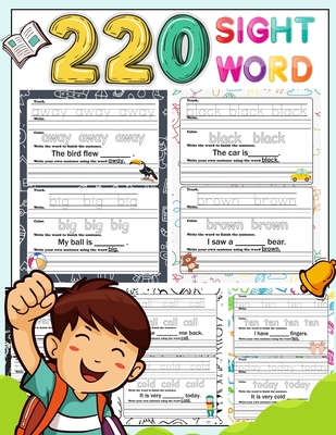 220 Sight Word: High-frequency sight word worksheets 5 Level for Pre-primer Primer First Second and Third or Preschoolers to 3rd Grade By Shacha Fourman Cover Image