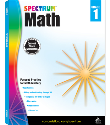 Spectrum Math Workbook, Grade 1 By Spectrum (Compiled by) Cover Image