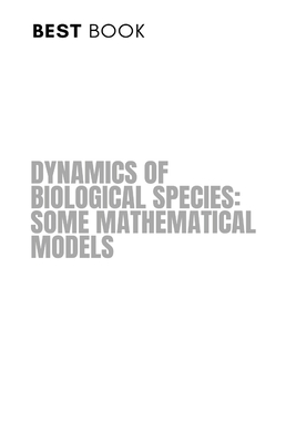 Dynamics of Biological Species: Some Mathematical Models Cover Image