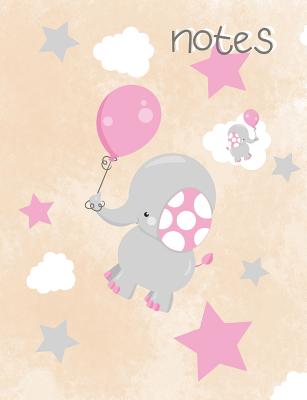 Notes: Cute Baby Elephant Composition Notebook For Girls, Collage Ruled By Jasmine Publish Cover Image