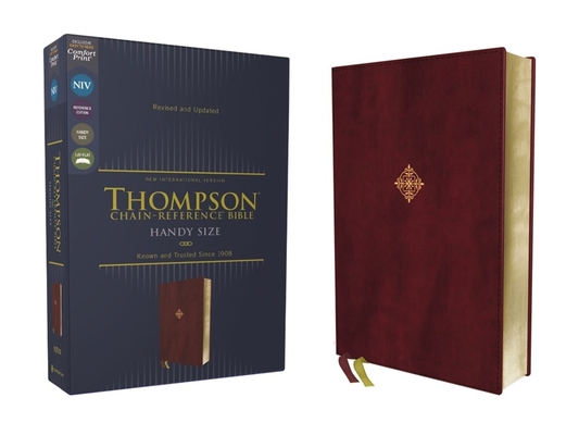 Niv, Thompson Chain-Reference Bible, Handy Size, Leathersoft, Burgundy, Red Letter, Comfort Print Cover Image