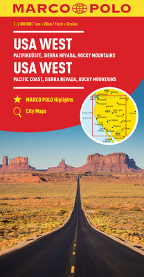 USA West Marco Polo Map: Pacific Coast, Sierra Nevada, Rocky Mountains (Marco Polo Maps)