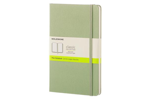 Moleskine Classic Notebook, Large, Plain, Willow Green, Hard Cover (5 x 8.25) Cover Image