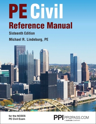 PPI PE Civil Reference Manual, 16th Edition, A Comprehensive Civil Engineering Review Book Cover Image