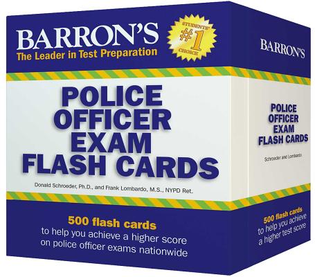 Police Officer Exam Flash Cards (Barron's Test Prep) Cover Image