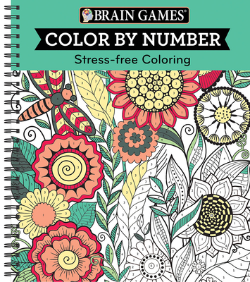 Brain Games - Color by Number: Stress-Free Coloring (Green) Cover Image