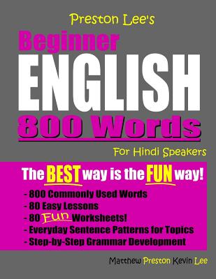 preston lee s beginner english 800 words for hindi speakers paperback gramercy books