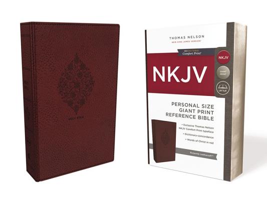 NKJV, Reference Bible, Personal Size Giant Print, Imitation Leather, Burgundy, Red Letter Edition, Comfort Print By Thomas Nelson Cover Image