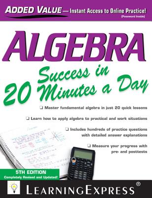 Algebra Success in 20 Minutes a Day Cover Image
