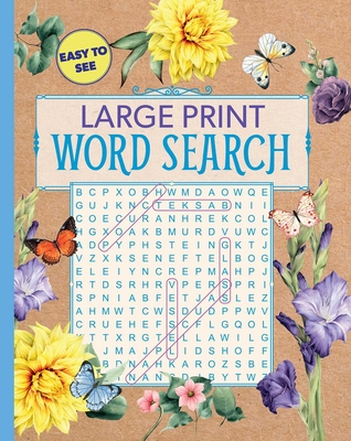 Large Print Floral Word Search (Large Print Puzzle Books) Cover Image