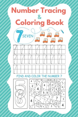 Number Tracing and Coloring Book: Trace Numbers Practice Workbook for Preschoolers and Kindergarten Cover Image