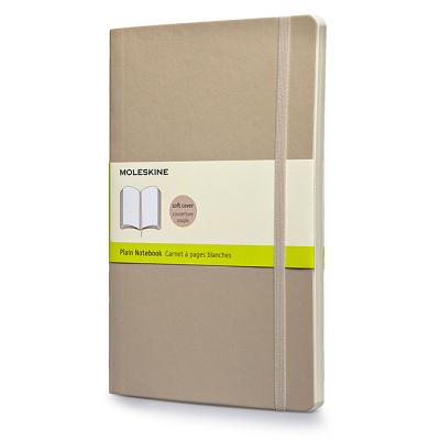 Moleskine Classic Colored Notebook, Large, Plain, Khaki Beige, Soft Cover (5 x 8.25) By Moleskine Cover Image
