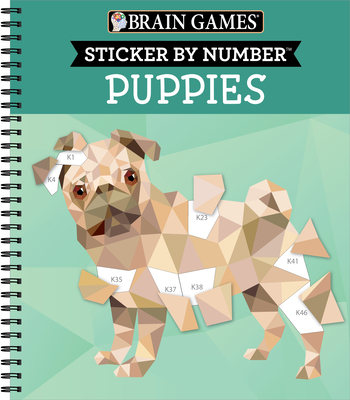 Brain Games - Sticker by Number: Puppies Cover Image