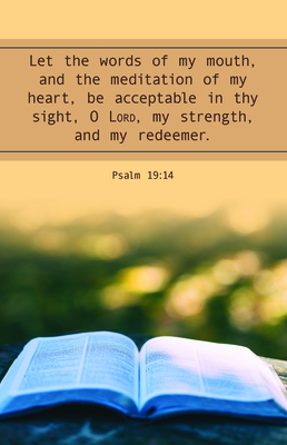 General Worship Bulletin: Let the Words (Package of 100): Psalm 19:14 (KJV) Cover Image
