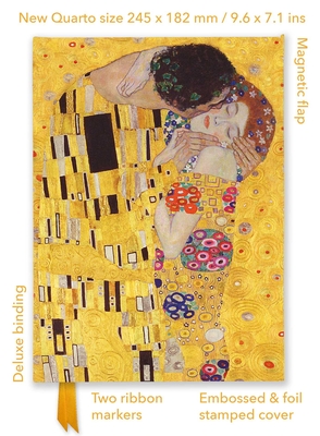 Gustav Klimt: The Kiss (Foiled Quarto Journal) (Flame Tree Quarto Notebook)