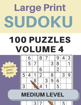 Sudoku Large Print With Solutions, Puzzles for Adults and Seniors, Big Book