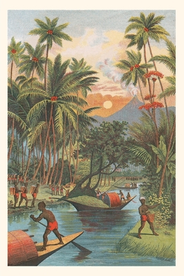 Vintage Journal Tropical Paradise with Volcano Cover Image