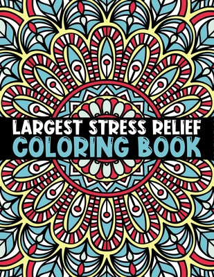 stress relief coloring books for adults large print: stress relief coloring  book for adults large 8.5