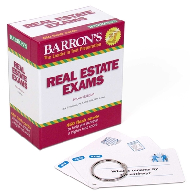 Real Estate Exam Flash Cards (Barron's Test Prep) Cover Image