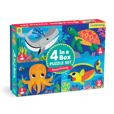 Ocean Friends 4-In-A-Box Puzzle Set By Galison Mudpuppy (Created by) Cover Image