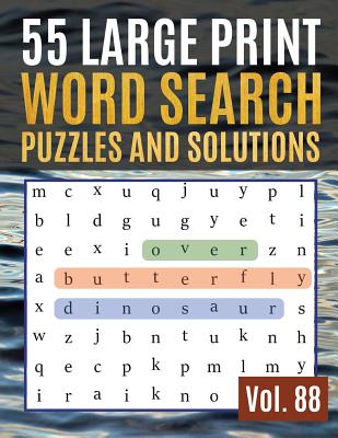 55 large print word search puzzles and solutions activity book for adults and kids full page seek and circle word searches to challenge your brain large print paperback bookpeople