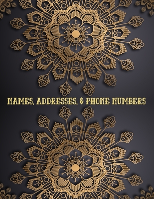 Names, Addresses, & Phone Numbers: Address Book for Men, Women With Alphabet Index (Large Tabbed Address Book). Cover Image