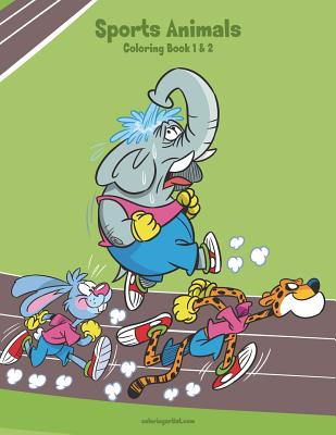 Sports Animals Coloring Book 1 & 2