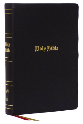 KJV Holy Bible, Super Giant Print Reference Bible, Black, Genuine Leather, 43,000 Cross References, Red Letter, Thumb Indexed, Comfort Print: King Jam By Thomas Nelson Cover Image