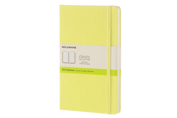 Moleskine Classic Notebook, Large, Plain, Citron Yellow, Hard Cover (5 x 8.25) Cover Image