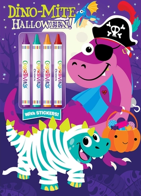 Dino-Mite Halloween: Colortivity with Big Crayons and Stickers (Color & Activity with Crayons) Cover Image