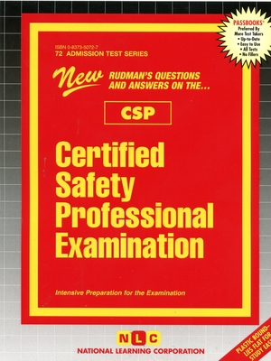 Certified Safety Professional Examination (CSP) (Admission Test Series #72) By National Learning Corporation Cover Image