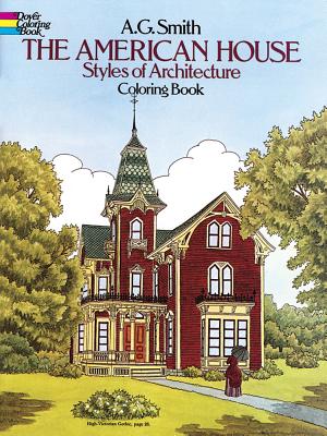 The American House Styles of Architecture Coloring Book Cover Image